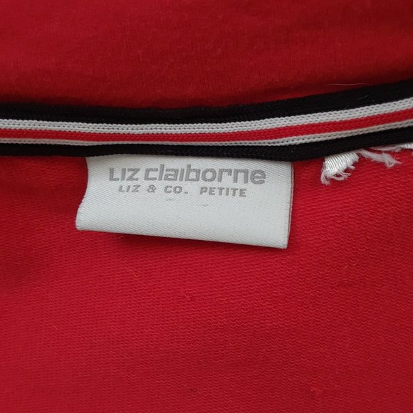 Liz Claiborne Red Mock Neck Front Zip Fitness Sweater - Picture 11 of 13
